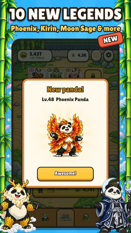 The 10 new legendary pandas in the garden